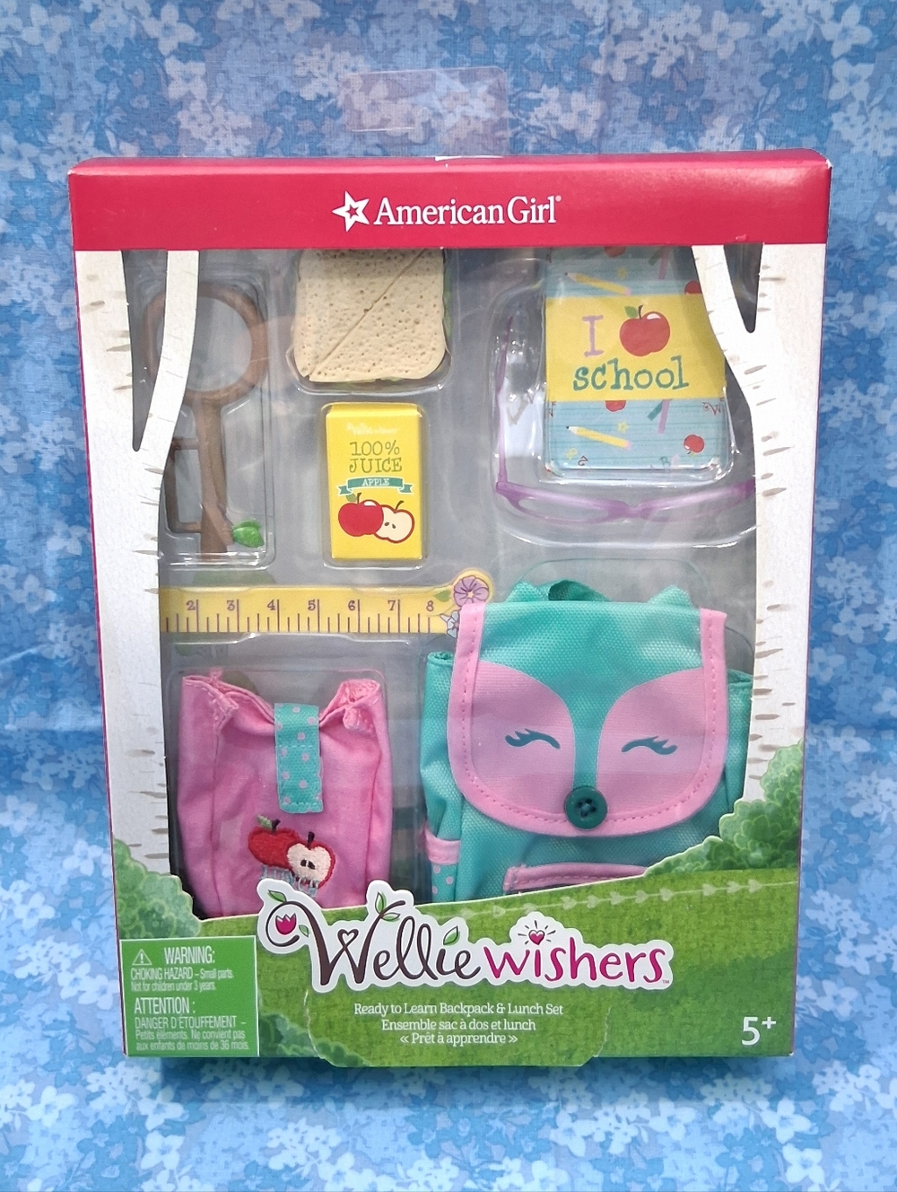 American Girl WellieWishers Ready To Learn Backpack & Lunch Set NEW